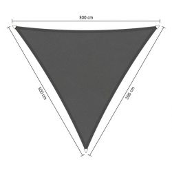 Shadow Comfort waterafstotend, driehoek 3x3x3m Vintage grey