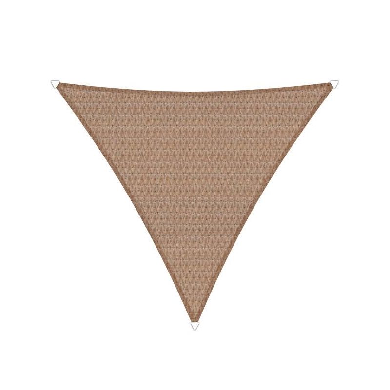 Compleet pakket: Sunfighters driehoek 4.2m Zand met RVS Bevestigingsset en buitendoekreiniger