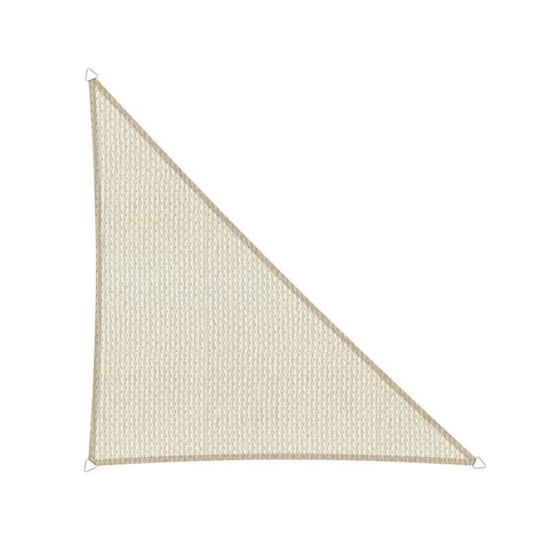 Compleet pakket: Sunfighters driehoek 3x3x4.2m Ivoor met RVS Bevestigingsset en buitendoekreiniger