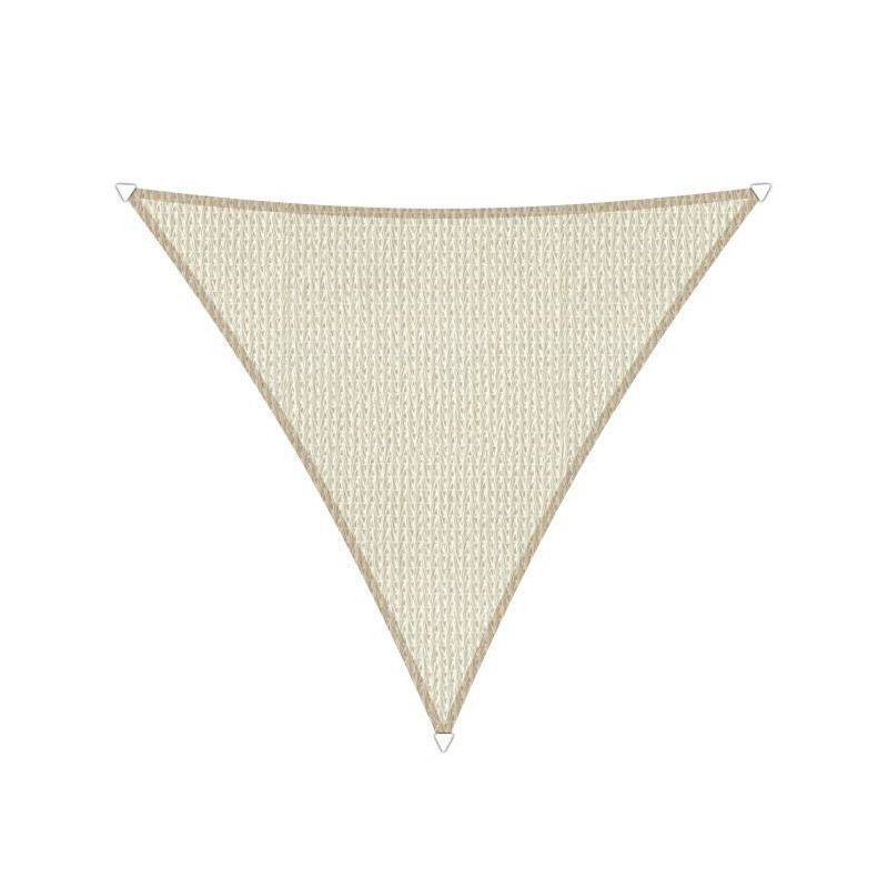 Compleet pakket: Sunfighters driehoek 4.2m Ivoor met RVS Bevestigingsset en buitendoekreiniger