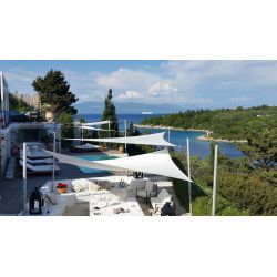 Umbrosa Ingenua schaduwdoek driehoek 4x4x4 m solidum natural