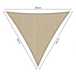 Schaduwdoek Shadow Comfort driehoek  3,60x3,60x3,60 meter, Neutral Sand