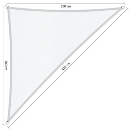 (Shadow Comfort) Waterdicht schaduwdoek Driehoek 90° 3,00x3,00x4,20 meter