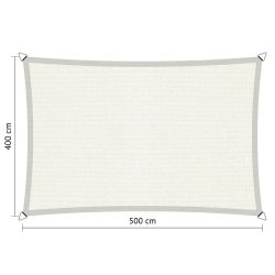 Schaduwdoek / shadesail Shadow Comfort rechthoek / rectangle 4,00x5,00 meter Arctic White