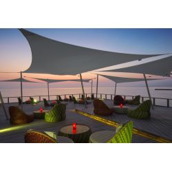 Umbrosa Ingenua schaduwdoek driehoek 4x4x4 m solidum grey