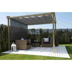 Harmonica schaduwdoek, 2,0x5,0 Zwart