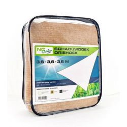 NC outdoor schaduwdoek driehoek 3.6m Zand