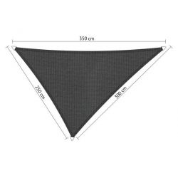 Shadow comfort driehoek Carbon Black 2,5x3x3,50m