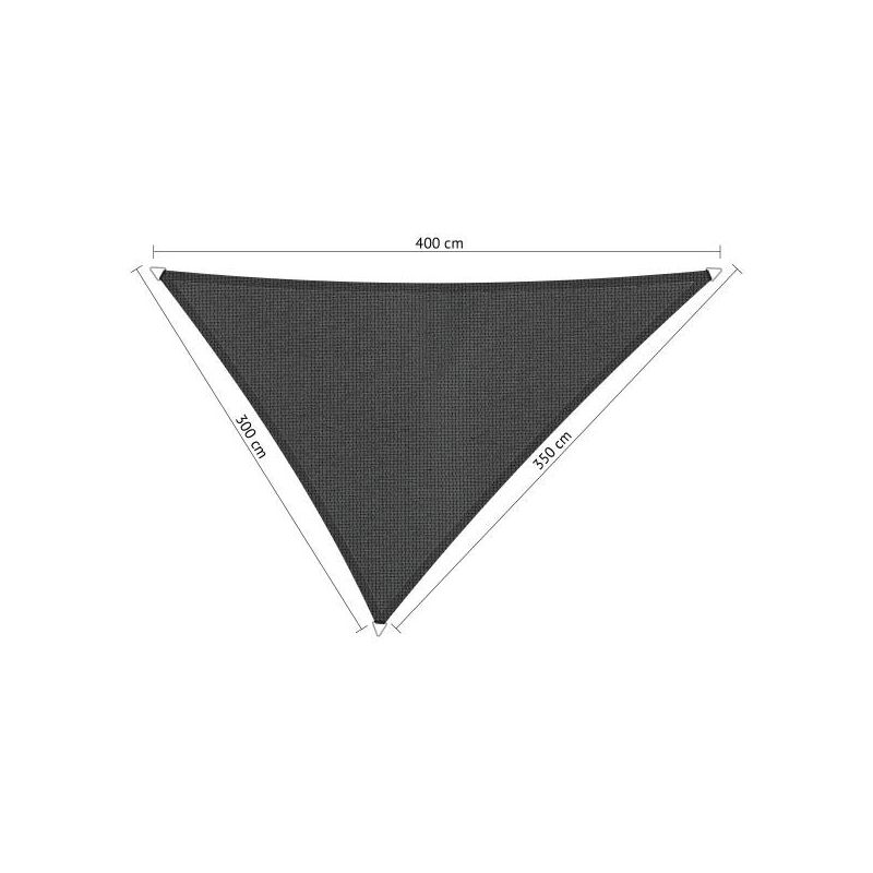 Shadow comfort driehoek Carbon Black 3x3,5x4m