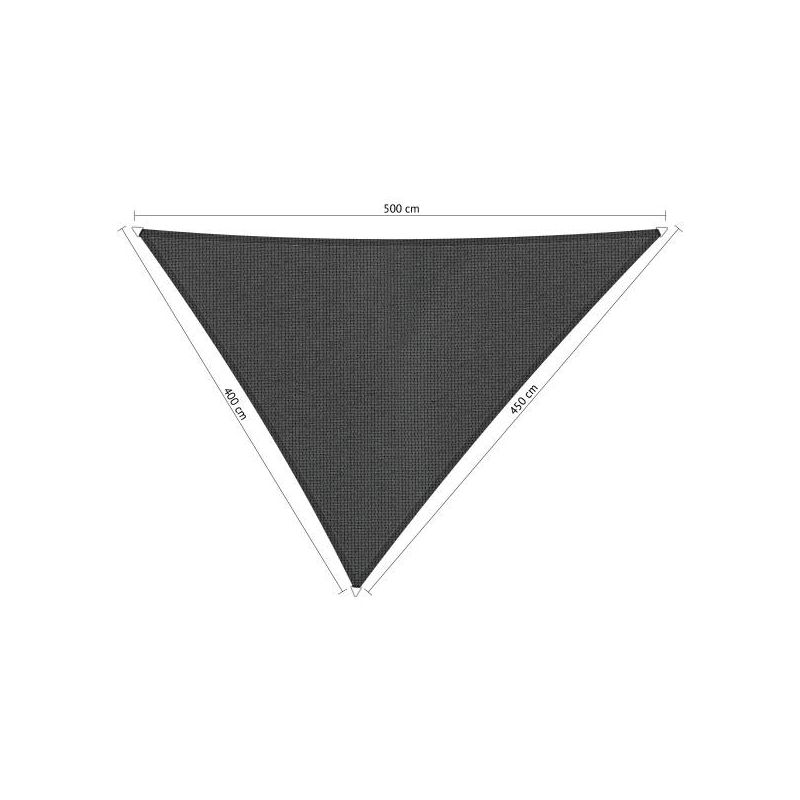 Shadow comfort driehoek Duo Color Carbon Black 4x4,5x5m