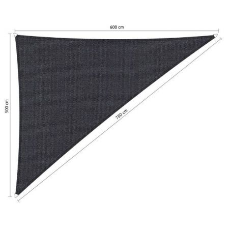 Shadow Comfort 90 graden driehoek 5x6x7,8m Carbon Black