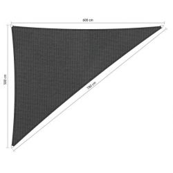 Shadow comfort driehoek Carbon Black 5x6x7,8m