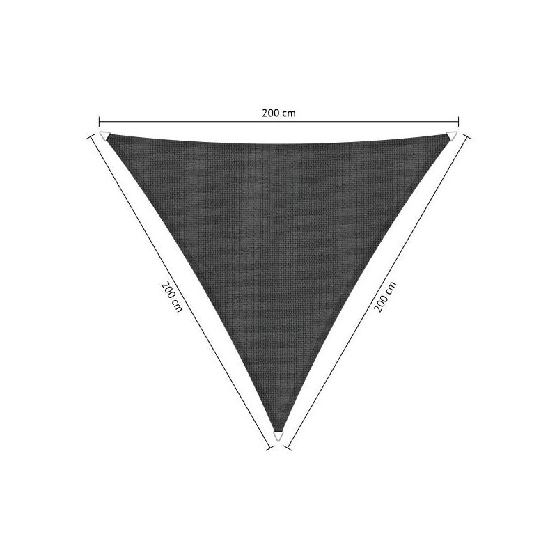 Shadow comfort driehoek Carbon Black 2,00x2,00x2,00m