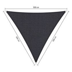 Shadow comfort driehoek Carbon Black DuoColor 3,00x3,00x3,00m