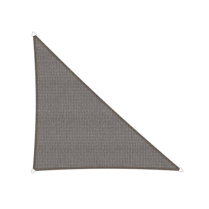 Compleet pakket: Sunfighters driehoek 4x5x6.4m Grijs met RVS Bevestigingsset en buitendoekreiniger