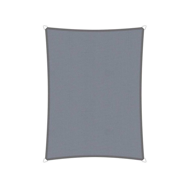 Compleet pakket: Sunfighters rechthoek 3.5x5m Grijs met RVS Bevestigingsset en buitendoekreiniger