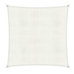 Compleet pakket: Shadow Comfort vierkant 5x5 Mineral White met RVS Bevestigingsset en buitendoekreiniger