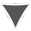 Shadow Comfort waterafstotend, driehoek 3x3x3m Vintage grey