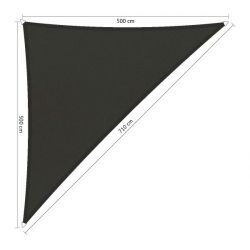 Shadow Comfort waterafstotend, driehoek 90° 5x5x7,1m Warm Grey