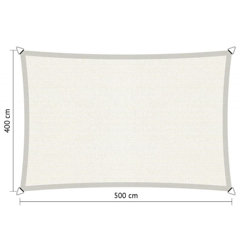 Schaduwdoek / shadesail Shadow Comfort rechthoek / rectangle 4,00x5,00 meter Arctic White