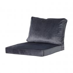 Madison Lounge luxe Velvet grey/panama grey zitkussen 60x60cm