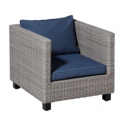 Madison Lounge rug soft outdoor panama safier blue rugkussen 60x43cm