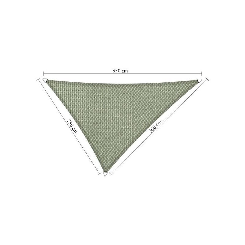 Driehoek shadow comfort moonstone groen 2,5x3x3,50m
