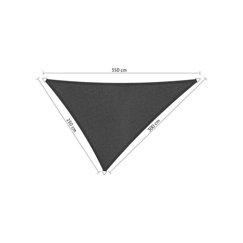 Shadow comfort driehoek Carbon Black 2,5x3x3,50m