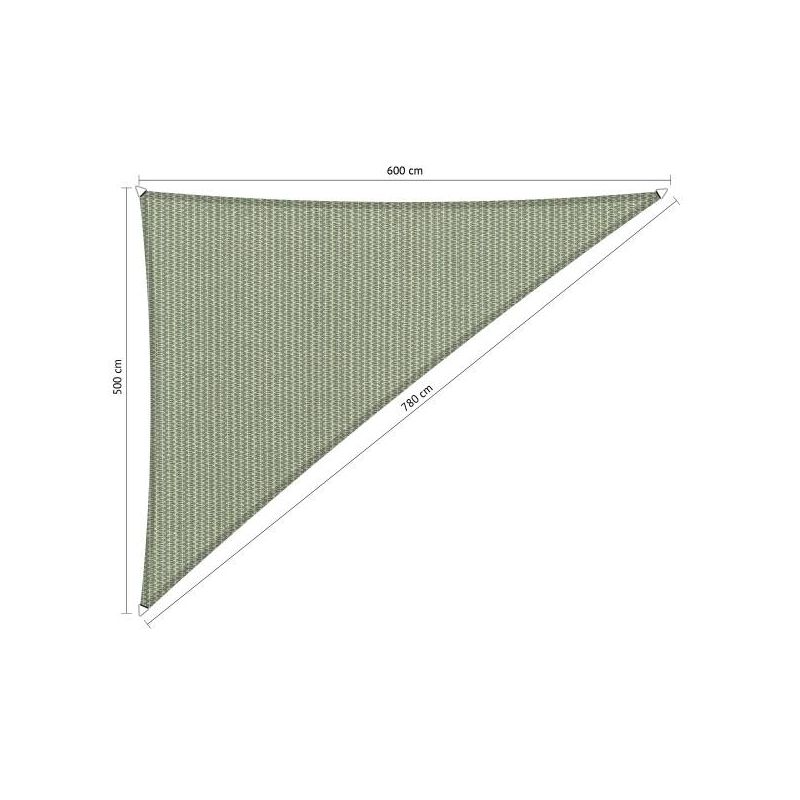 Shadow comfort driehoek Moonstone Green 5x6x7,8m