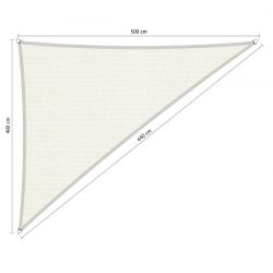 Shadow Comfort 90 graden driehoek 4x5x6,4m artic white